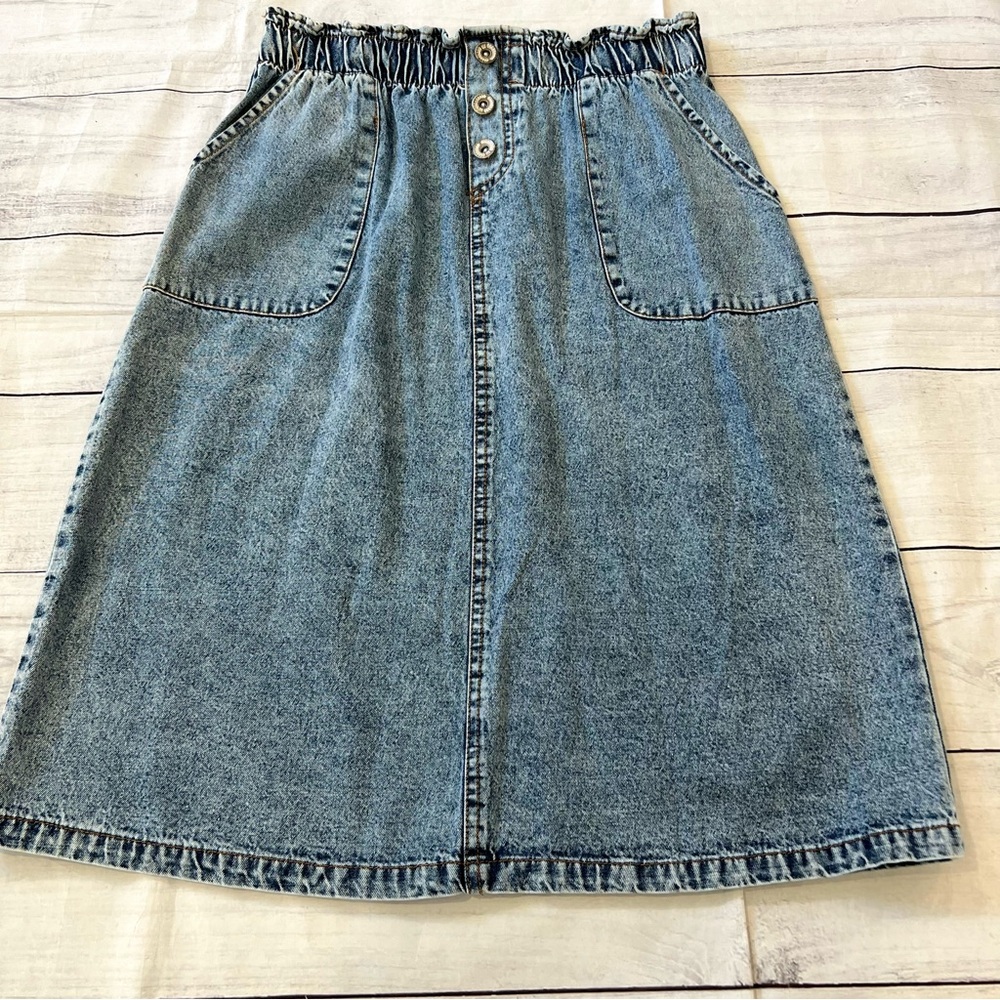 Take Note Girls Denim Skirt